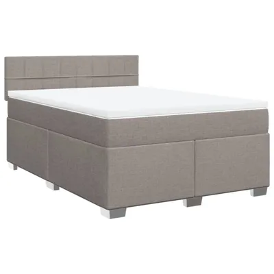 Produktbild von Boxspringbett mit Matratze Taupe 140x190 cm Stoff