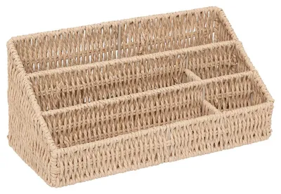 Zdjęcie produktu dla Organizer na biurko z plecionki KORD, 33 x 14,5 x 15,3 cm