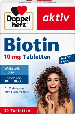 Immagine prodotto di Doppelherz aktiv Biotina 10 mg compresse, 30 compresse