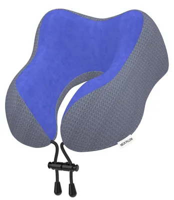 Obrázek produktu pro Cestovní polštář na krk - polštář do auta - viskoelastická pěna - měkký potah - ergonomický design - nastavitelné šňůrkové provedení