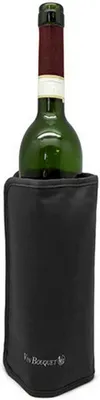 Immagine prodotto di Copertura per bottiglia Vin Bouquet FIE 025, colore nero, auto-adattante con elastico, ideale per raffreddare bottiglie di vino, spumante e champagne