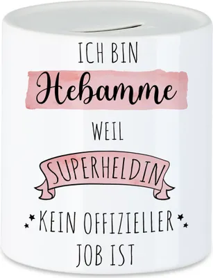 Produktbild von Ich Bin Hebamme Weil Superheldin Kein Anerkannter Job Ist Spardose  Geschenk Danke Sagen