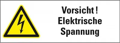 Produktbild von Dreifke® Aufkleber I Warn-Kombischild Vorsicht! Elektrische Spannung, Folie, ...