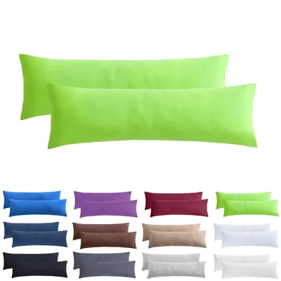 Zdjęcie produktu dla zestaw 2 poszewek na poduszki Poszewki na poduszki 100% bawełna 40x145 cm jabłkowa zieleń