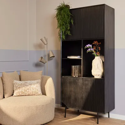 Produktbild von Starfurn - Fächerschrank Madison Black - 90 cm