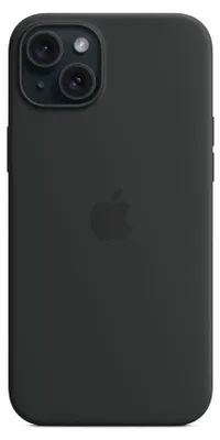 Produktbild von Apple iPhone 15 Plus Silikon Case mit MagSafe, Schwarz