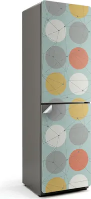 Produktbild von Abstrakte Dreiecke und Rauten – Kühlschrank Aufkleber – Klebefolie Kühlschrank – Kühlschrank Nachbildung – Kühlschrankfolie selbstklebend – Küchen Nachbildungation – 60x205 cm