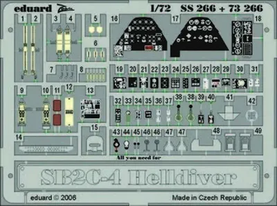 Produktbild von Eduard Accessories SB2C-4 Helldiver für Academy Bausatz 7250266