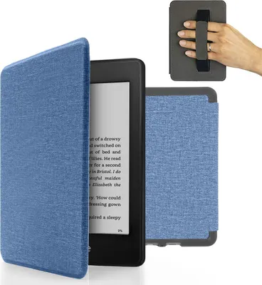 Produktbild von Kindle Paperwhite 10 Gen 2018 PQ94WIF Flip Case Handschlaufe Hellblau