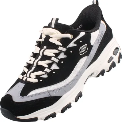 A single Skechers D'Lites sneaker is shown from a side-angle against a white background.