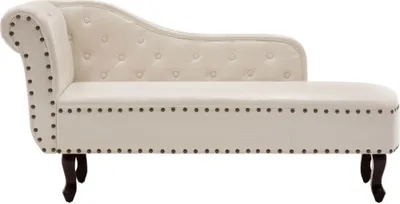 Immagine prodotto di Chaise longue crema in ecopelle