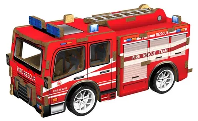Image de 2Kids Toys : Puzzle en bois 3D, camion de pompiers