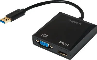 Immagine prodotto di LogiLink UA0234 Adattatore grafico LogiLink USB 3.0 - HDMI/VGA, nero