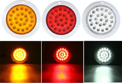 Immagine prodotto di 24 LED 10-30V impermeabile indicatore stop posteriore luce per auto moto ATV barche - Giallo
