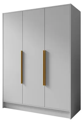 Produktbild von Masseno Drehtürenschrank BERON 150/200/51 cm Modern Kleiderschrank 3-türig Weiß