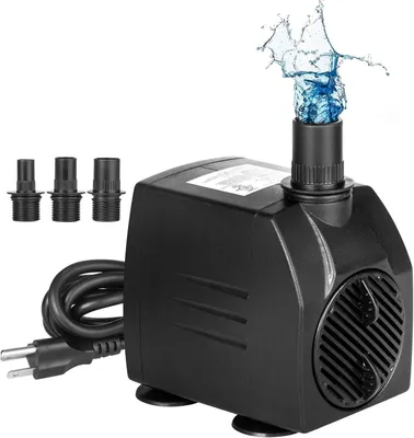 Produktbild von Springbrunnenpumpe, 400 GPH Tauchwasserpumpe, 25 W Outdoor Springbrunnen Poolpumpe, 8.2 Fuß hoher Kopf, 3 Aquariendüsen, Teich, Aquarium, Wasserpumpe Hydroponik, Hinterhofbrunnen