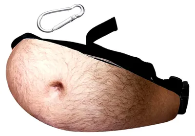 Produktbild von 1 Stück Bauchtasche, 1 Karabiner, interessantes Mystery-Geschenk, Herren-Bauchtasche, Geburtstagsgeschenk, simulierte Bauchtasche