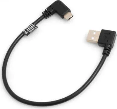 Produktbild von SYSTEM-S USB 3.1 Typ C 90° zu 2.0 Typ A 90° Winkel Kabel 27 cm