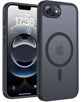 Image de Coque pour iPhone 16, compatible avec MagSafe, noire