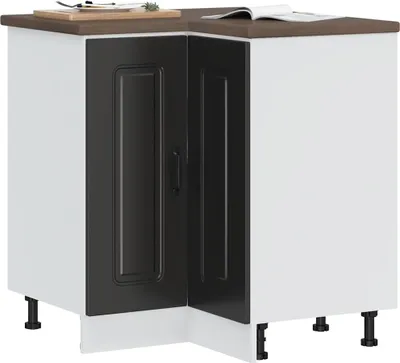 Produktbild von "im Angebot" Küchen-Eckunterschrank Kalmar Schwarz Holzwerkstoff - Küchenschränke CC23934