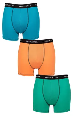 Produktbild von Glenmuir - 3er Pack Herren Performance Boxershorts Atmungsaktiv Sport Fit