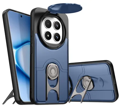 Obrázek produktu pro Pouzdro pro Xiaomi Redmi Note 15 Pro+, Posuvným krytem fotoaparátu a kroužkovým stojánkem, nárazuvzdorné ochranné pouzdro Modrá