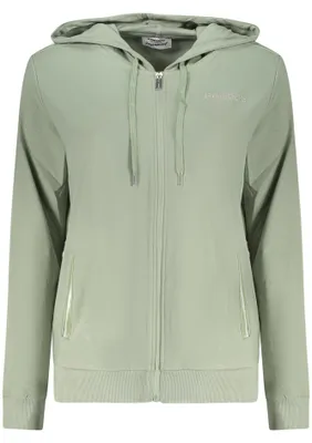 Produktbild von Elegante grüne Damen Kapuzenjacke mit Reißverschluss und Details