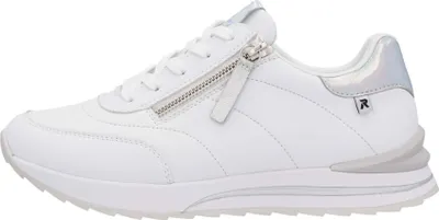 Produktbild von Rieker Damen Sneaker Leder Reißverschluss lose Einlagen leicht rutschfest W2402, Größe:39 EU, Farbe:Weiß