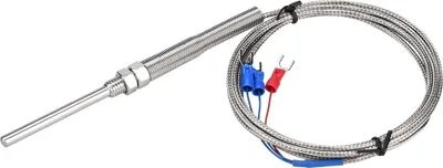 Obrázok produktu pre Závit M8 Termočlánok PT100 s platinovým odporom 50 mm Sonda teplotného senzora 0-400�� (2 m)