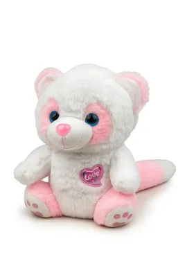 Produktbild von Plüschtier Waschbär 28 cm rosa – Weiches Kuscheltier, Stofftier