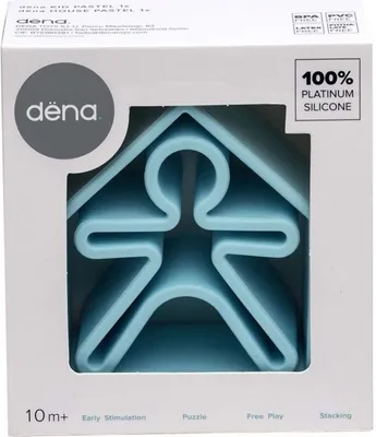 Produktbild von dëna Spiel-Beißring, 100% Silikon, fördert Feinmotorik und Sehsinn, beruhigt beim Zahnen, blau, DEN001, DENA01016