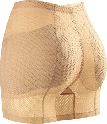 Produktbild von Damen-Hüftpolster-Shorts, Höschen, Po-Lifter, Shaper, Push-Up-Bottom, Shorts, Slips, hohe Taille, einfarbig, Hüftverstärker, nahtloses Höschen