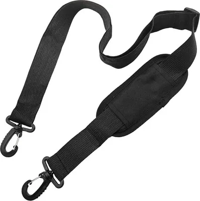Produktbild von Verstellbar Schultergurt, Universeller Ersatz Tragegurt mit Abnehmbaren Schulterpolster und Drehhaken fš¹r Gep?ck Duffel Kameratasche Laptoptasche Reisetasche Kuriertasche, Schwarz