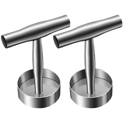Produktbild von 2er-Set Burgerpresse, 304 Edelstahl, Antihaft-Patties-Mold, geeignet für Rindfleisch, Gemüse und Burger, BPA-frei, spülmaschinenfest