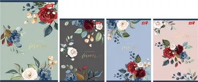 Image de Carnet de notes A5 60k carreaux ROMANTIC pastel fleuri Majewski