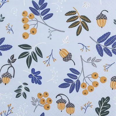 Produktbild von Servietten 33x33 cm - Autumn Collection blue