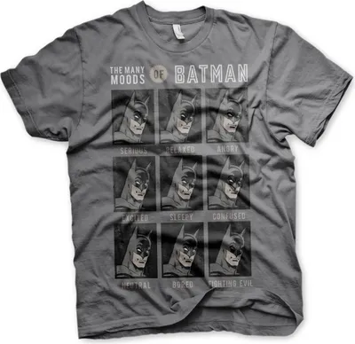 Produktbild von The Many Moods Of Batman T-Shirt - XX-Large - DarkGrey