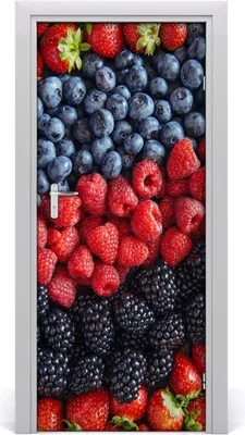 Produktbild von Tulup Türaufkleber 85x205 cm Dekorative Aufkleber Selbstklebend Wasserdichte Tapete Abnehmbar Schlafzimmer Wohnzimmer Wohnkultur - Beeren