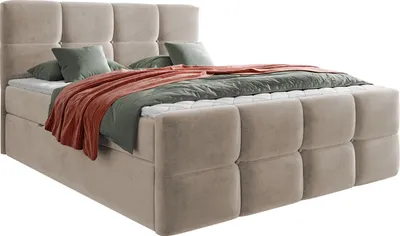 Produktbild von MIRJAN24 Boxspringbett Fuego, Doppelbett mit zwei Bettkästen für die Bettwäsche, Hauptmatratze, Topper und Kopfteil (Fresh 01, Größe: 180x200 cm)