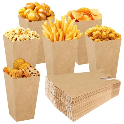 40 Popcorn-Tüten aus Kraftpapier + Karton, klein, Snackbox