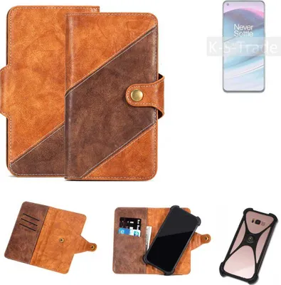 Produktbild von K-S-Trade Handyhülle Schutzhülle Bookstyle Case Wallet-Case kompatibel mit OnePlus Nord N20 5G Cover Klapphülle Kantenschutz Smartphone dunkelbraun