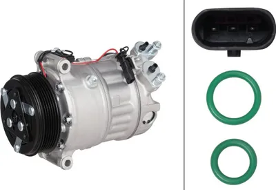 Image de Compresseur de climatisation 12 V, Ø 109,5 mm, HELLA, pour notamment LAND ROVER RANGE ROVER EVOQUE