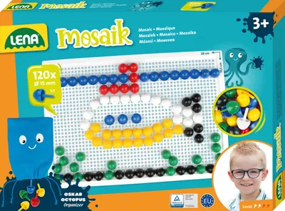 Produktbild von Lena Mosaik SM35629, 3 Jahr(e), Junge/Mädchen, Vorschulalter, Mehrfarbig, 120 Stück(e), Tschechische Republik