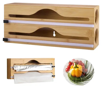 Produktbild von 2-in-1 Spender für Folie und Frischhaltefolie mit Schneidmechanismus