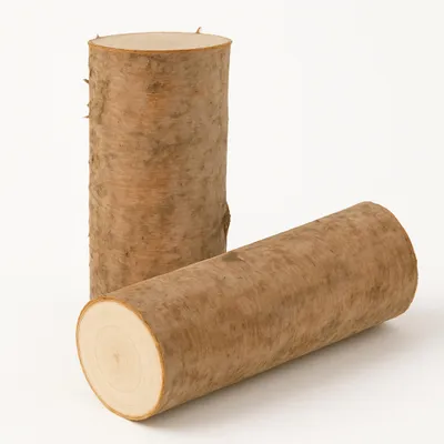Image de Petits troncs de bouleau ronds 12 x 30 cm comme décoration en bois Bois de bricolage