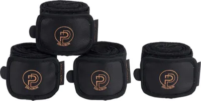 Produktbild von Eskadron Platinum Fleecebandagen, Bandagen " FLEECE FAUX LEATHER " 4er Set, SHETTY Größe - Shetty Farbe - black