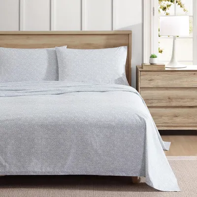 Productafbeelding van Bauer - Kingsize lakens, katoenen percal beddengoedset, koel en ademend woondecoratie (Little Blossom, King)