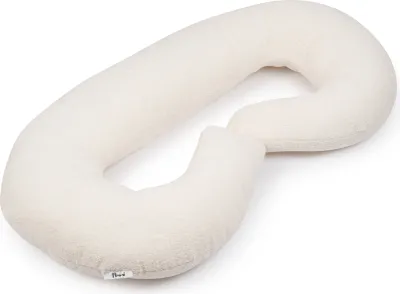Produktbild von Schwangerschaftskissen Seitenkissen Stillkissen Lammfell Stoff - hellbeige