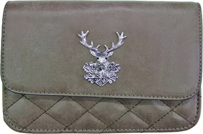 Produktbild von Gesteppte Trachten Handtasche "Anni" mit Hirsch Applikation | Braun