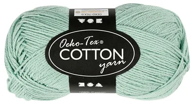 Image de Fil de coton, vert menthe, 50gr, 170m